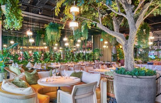 nicely decorated, restaurant, trendy, modern event venue