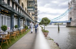 outdooor with the view of the thames and tower bridge