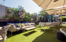 outdoor event space, garden sofas, chairs and tables