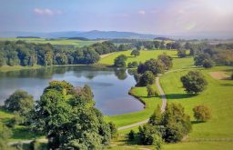 lake, greenery, trees, Coniston grounds