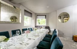 intimate private dining room, meeting room, boardroom layout