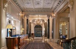 modern reception area, hotel, conference venue